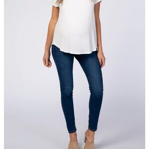 Women's Blue Skinny Maternity Jeans